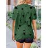 imageBiucly Womens Short Sleeve Crewneck Shirts Loose Casual Tee TShirtStar Green