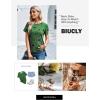 imageBiucly Womens Short Sleeve Crewneck Shirts Loose Casual Tee TShirtStar Green