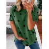 imageBiucly Womens Short Sleeve Crewneck Shirts Loose Casual Tee TShirtStar Green