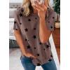 imageBiucly Womens Short Sleeve Crewneck Shirts Loose Casual Tee TShirtStar Khaki