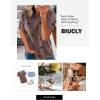 imageBiucly Womens Short Sleeve Crewneck Shirts Loose Casual Tee TShirtStar Khaki