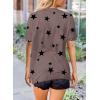 imageBiucly Womens Short Sleeve Crewneck Shirts Loose Casual Tee TShirtStar Khaki