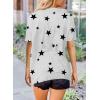 imageBiucly Womens Short Sleeve Crewneck Shirts Loose Casual Tee TShirtStar White