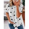 imageBiucly Womens Short Sleeve Crewneck Shirts Loose Casual Tee TShirtStar White