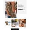 imageBiucly Womens Short Sleeve Crewneck Shirts Loose Casual Tee TShirtT Brown