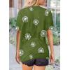 imageBiucly Womens Short Sleeve Crewneck Shirts Loose Casual Tee TShirtT Green