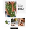 imageBiucly Womens Short Sleeve Crewneck Shirts Loose Casual Tee TShirtT Green