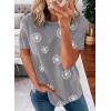 imageBiucly Womens Short Sleeve Crewneck Shirts Loose Casual Tee TShirtT Grey