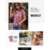 imageBiucly Womens Short Sleeve Crewneck Shirts Loose Casual Tee TShirtT Pink