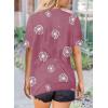 imageBiucly Womens Short Sleeve Crewneck Shirts Loose Casual Tee TShirtT Pink