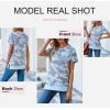 imageBiucly Womens Short Sleeve Crewneck Shirts Loose Casual Tee TShirtU Camo Light Grey