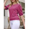 imageSHEWIN Summer Tops for Women 2025 Trendy Crewneck Short Sleeve T Shirts Casual5 Rose