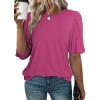 imageSHEWIN Summer Tops for Women 2025 Trendy Crewneck Short Sleeve T Shirts Casual5 Rose