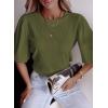imageSHEWIN Summer Tops for Women 2025 Trendy Crewneck Short Sleeve T Shirts Casual6 Green