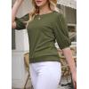 imageSHEWIN Summer Tops for Women 2025 Trendy Crewneck Short Sleeve T Shirts Casual6 Green
