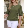 imageSHEWIN Summer Tops for Women 2025 Trendy Crewneck Short Sleeve T Shirts Casual6 Green