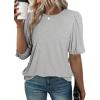 imageSHEWIN Summer Tops for Women 2025 Trendy Crewneck Short Sleeve T Shirts Casual7 Gray