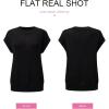 imageSHEWIN Womens Sweaters Crewneck Short Sleeve Shirts Casual Ribbed Knit Pullover Sweater Loose Tops for Women 2025Black