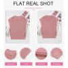 imageSHEWIN Womens Sweaters Crewneck Short Sleeve Shirts Casual Ribbed Knit Pullover Sweater Loose Tops for Women 2025Light Pink