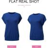 imageSHEWIN Womens Sweaters Crewneck Short Sleeve Shirts Casual Ribbed Knit Pullover Sweater Loose Tops for Women 2025Navy Blue