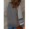 imageSHEWIN Womens Tops Crew Neck Striped Raglan Latern Long Sleeve Shirts Pullover TunicsGray
