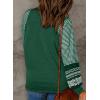 imageSHEWIN Womens Tops Crew Neck Striped Raglan Latern Long Sleeve Shirts Pullover TunicsGreen