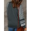 imageSHEWIN Womens Tops Crew Neck Striped Raglan Latern Long Sleeve Shirts Pullover TunicsMedium Grey