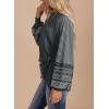 imageSHEWIN Womens Tops Crew Neck Striped Raglan Latern Long Sleeve Shirts Pullover TunicsMedium Grey