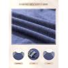 imageSHEWIN Womens Tops Crew Neck Striped Raglan Latern Long Sleeve Shirts Pullover TunicsNavy Blue