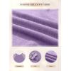 imageSHEWIN Womens Tops Crew Neck Striped Raglan Latern Long Sleeve Shirts Pullover TunicsPurple