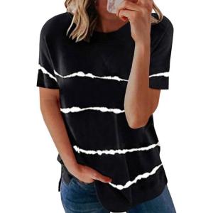 imageBiucly Womens Short Sleeve Crewneck Shirts Loose Casual Tee TShirtA Black