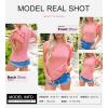imageSHEWIN Womens Summer Tops Ruffle Short Sleeve T Shirts Casual Slim FitB Pink