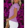 imageSHEWIN Womens Summer Tops Ruffle Short Sleeve T Shirts Casual Slim FitB Purple