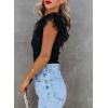 imageSHEWIN Womens Tops Casual Short Sleeve Shirts Crewneck Tshirts Shirts Spring Tops for Women 2025Ablack
