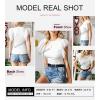 imageSHEWIN Womens Tops Casual Short Sleeve Shirts Crewneck Tshirts Shirts Spring Tops for Women 2025Bwhite