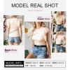 imageSHEWIN Womens Tops Casual Short Sleeve Shirts Crewneck Tshirts Shirts Spring Tops for Women 2025Capricot