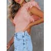 imageSHEWIN Womens Tops Casual Short Sleeve Shirts Crewneck Tshirts Shirts Spring Tops for Women 2025Dpink
