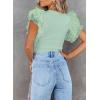 imageSHEWIN Womens Tops Casual Short Sleeve Shirts Crewneck Tshirts Shirts Spring Tops for Women 2025Egreen