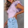 imageSHEWIN Womens Tops Casual Short Sleeve Shirts Crewneck Tshirts Shirts Spring Tops for Women 2025Fpurple