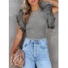 imageSHEWIN Womens Tops Casual Short Sleeve Shirts Crewneck Tshirts Shirts Spring Tops for Women 2025Hgray
