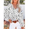 imageSHEWIN Womens Casual Boho Floral Print V Neck Long Sleeve Loose Blouses Shirts Tops2 Alicia Floral White