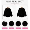 imageSHEWIN Womens Casual Boho Floral Print V Neck Long Sleeve Loose Blouses Shirts Tops4 Black