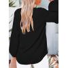 imageSHEWIN Womens Casual Boho Floral Print V Neck Long Sleeve Loose Blouses Shirts Tops4 Black