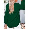 imageSHEWIN Womens Casual Boho Floral Print V Neck Long Sleeve Loose Blouses Shirts Tops4 Green
