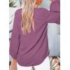 imageSHEWIN Womens Casual Boho Floral Print V Neck Long Sleeve Loose Blouses Shirts Tops4 Purple