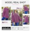 imageSHEWIN Womens Casual Boho Floral Print V Neck Long Sleeve Loose Blouses Shirts Tops4 Purple