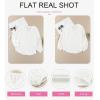 imageSHEWIN Womens Casual Boho Floral Print V Neck Long Sleeve Loose Blouses Shirts Tops4 White
