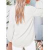 imageSHEWIN Womens Casual Boho Floral Print V Neck Long Sleeve Loose Blouses Shirts Tops4 White