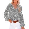 imageSHEWIN Womens Casual Boho Floral Print V Neck Long Sleeve Loose Blouses Shirts Tops2 Alicia Floral Grey