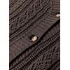 imageSHEWIN Cardigan Sweaters for Women Lightweight Long Sleeve Cable Knit Open Front Button Down Crochet Cardigans SweaterDark Khaki